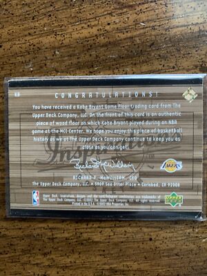 2001-02 Kobe Bryant Upper Deck Inspirations Hardwood Imagery #KB