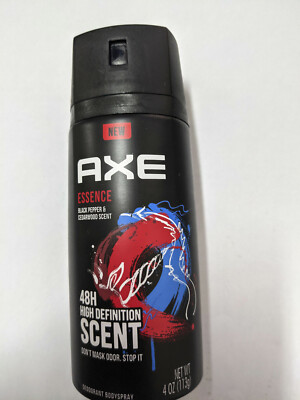 2 PACK Axe Deodorant Body Spray for Men - Essence - 48 hr Fresh - 4 oz