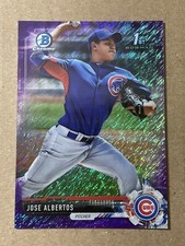 2017 Bowman Chrome Jose Albertos Purple Shimmer Cubs