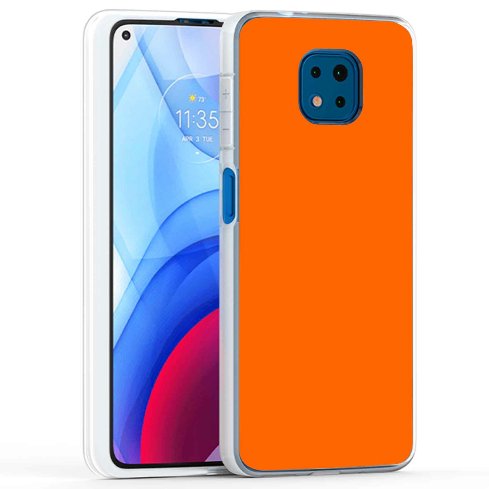 Phone Case Cover for Motorola Moto G Power 2021,Orange Print, USA