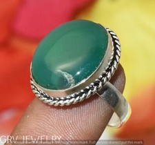 Green Aventurine Gemstone Ring 925 Sterling Silver Overlay Us Size 6" U293-B108