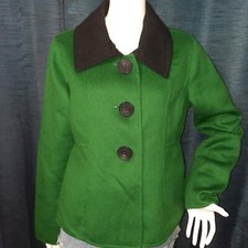Vintage Pendleton Merino Wool Green/Black Blazer Jacket Womens Medium