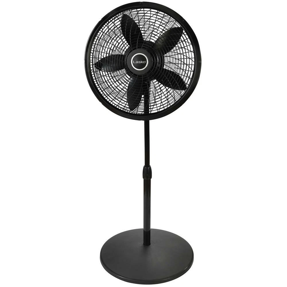 Lasko Pedestal Fan Black Widespread Oscillating Adjustable Height 3 Speed