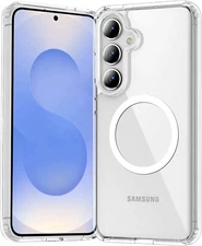 Samsung Galaxy S25 Plus Case Clear,Shockproof Slim Magnetic Phone Case, 6.7"