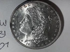 1888 p morgan silver dollar  Blast white   BU   lot #768