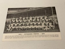 1970 Pittsburgh Pirates Baseball Vintage Team Photo Picture Roberto Clemente 