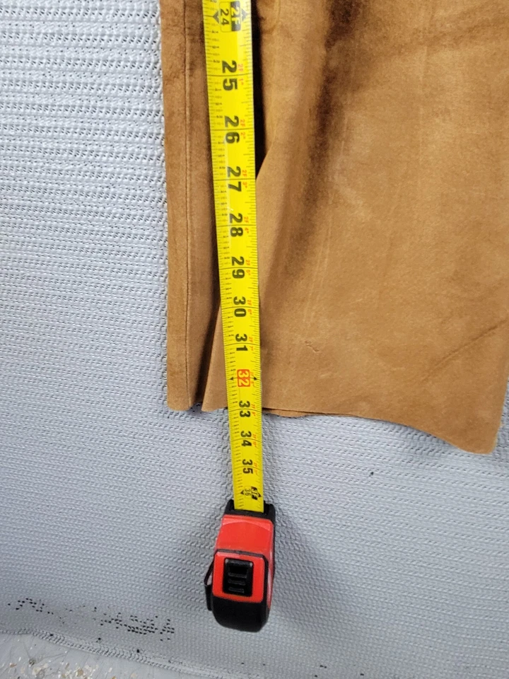 Danier leather pants suede size 6 brown 29 x 33 side zip womens - Image 2 of 4