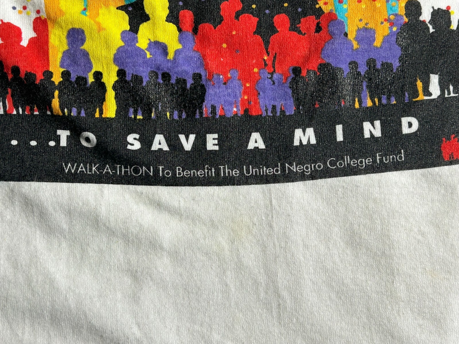 Walk a Mile Shirt Unisex XL White Crewneck Short Sleeve Graphic Tee Vintage USA