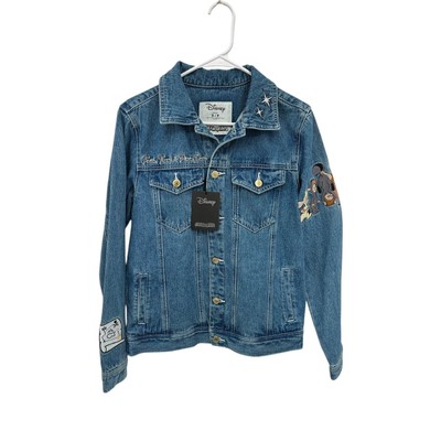 NWT Cakeworthy Disney Peter Pan Neverland Denim Jean Jacket Size Small