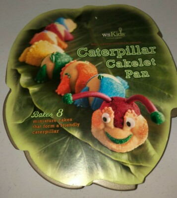 Williams Sonoma WS Kids Caterpillar Cakelet Pan Nordic Ware 8-section Cake Mold 