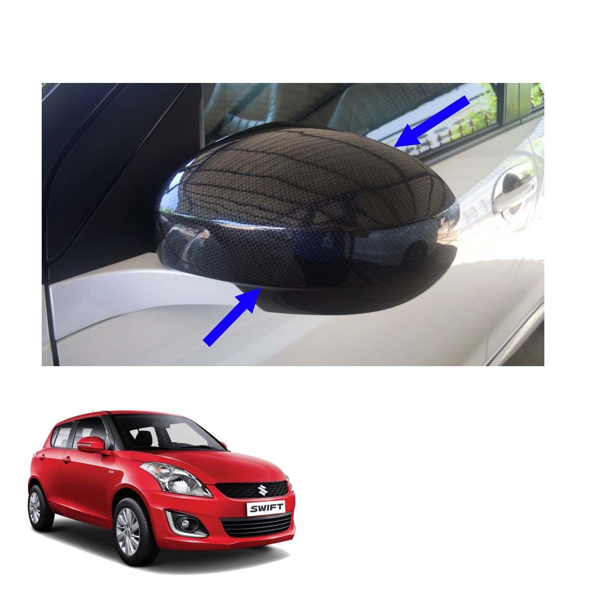 For Suzuki Swift No Signal Light Car Accessories Auto Rear View Mirrors  Shell Cap Housing Wing Door Side Mirror Cover