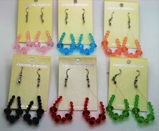 wholesale jewelry lot simply style crystal beads drop/dangle fashion earrings  