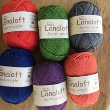 Brown Sheep Co *Lanaloft* 100% Wool YARN *SPORT * variety each **FREE SHIPPING**