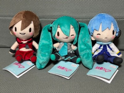 Hatsune Miku Fuwapuchi Plush Doll MEIKO KAITO Set of 3 SEGA Japan