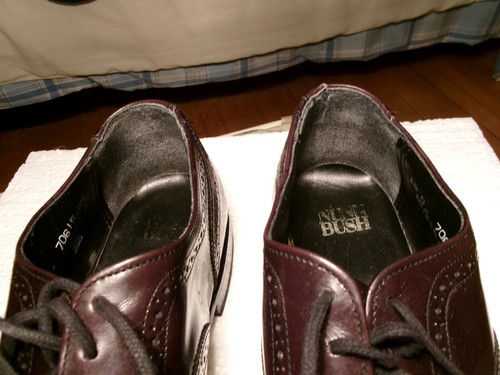 Vintage Nunn Bush Dress Shoes Burgundy Leather Wingtip Oxfords Men Size 10 D - Picture 7 of 14