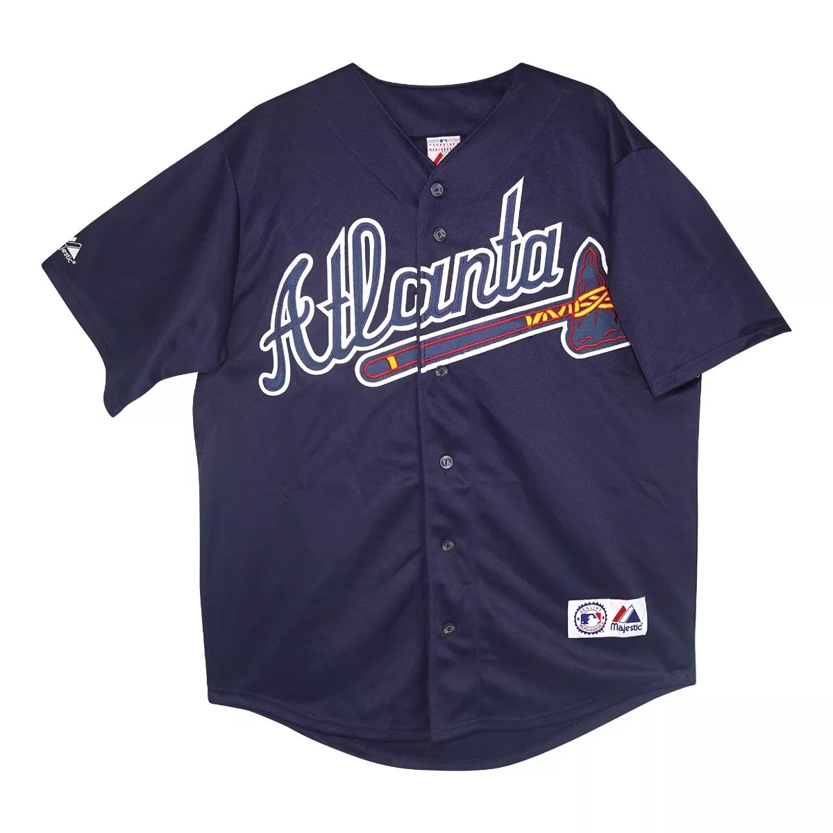 navy atlanta braves jersey