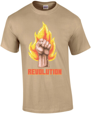 Revolution Burning Fist Retro T-Shirt