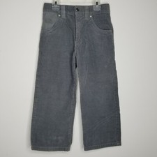 Tony Hawk Boys Corduroy Pants Sz 5 Gray Flat Front Pockets Adjustable Waist Grey