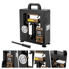 10 Ton Hydraulic Heat Press Machine with Dual 2.4"X4.7" Dab Heated Plates 900W