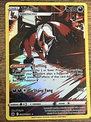Pokemon - GG17/GG70 - Thievul - Crown Zenith Mint Pack Fresh Alt Art | eBay