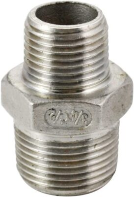 3/4'' Male to 1/2'' male NPT Hex Nipple Pipe Fitting Reducer Adapter Stainless 304
