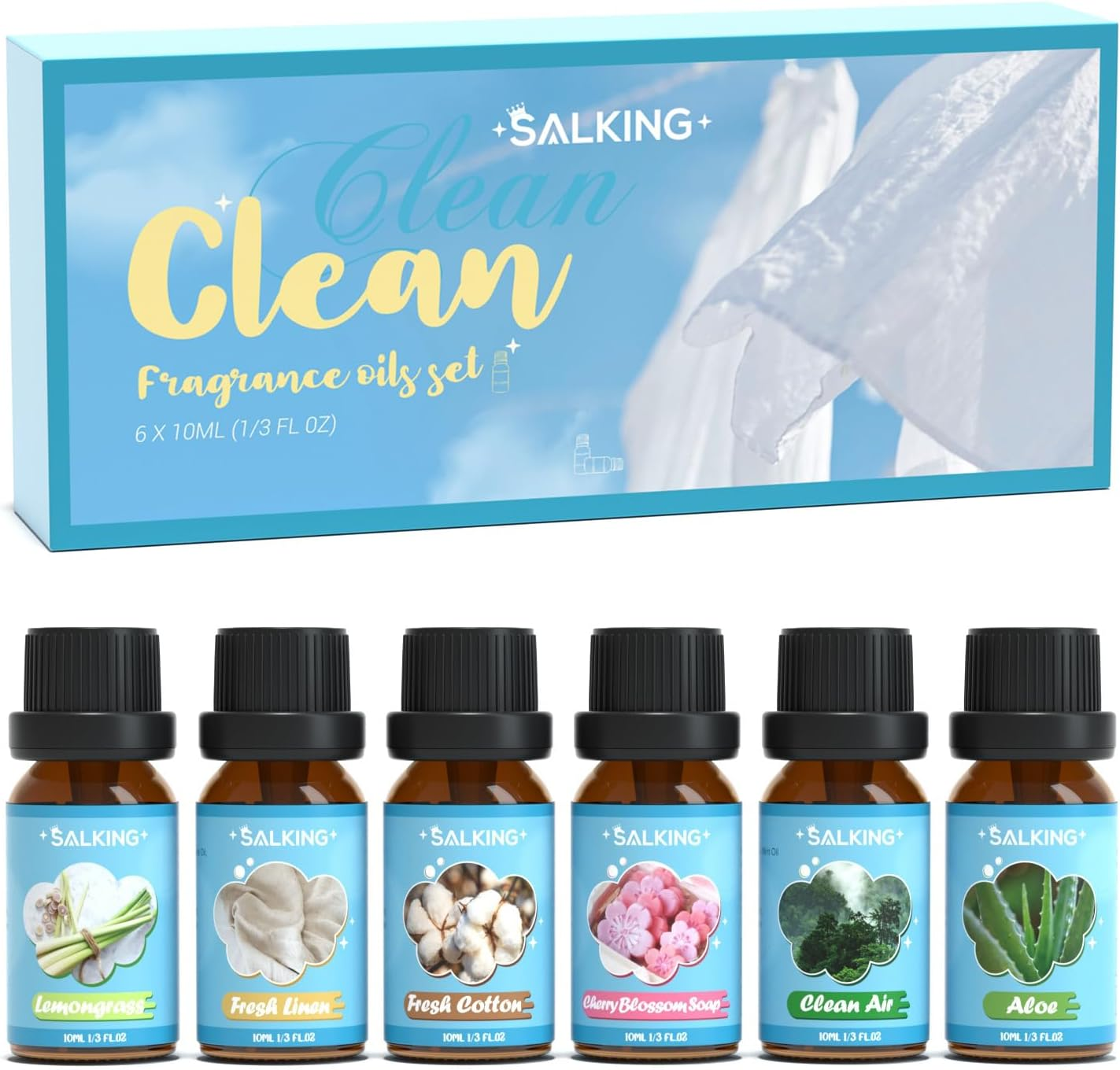 Clean Fragrance Oils, Premium Essential Oil for Diffuser, Scented Oil Gift Set f