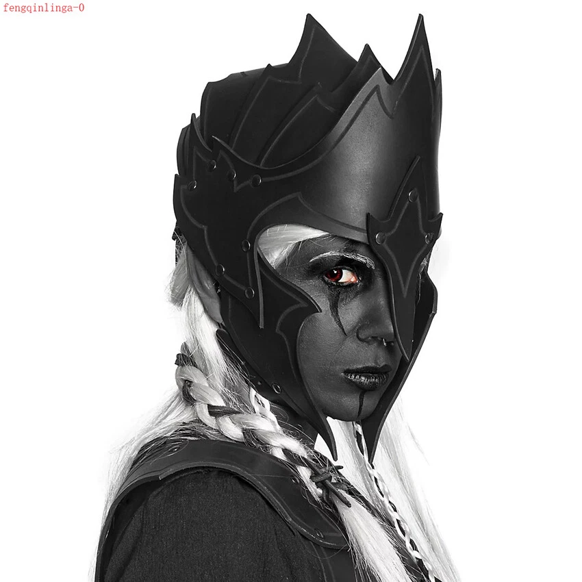 Europa Medieval Caballero De Colección PU Armadura Casco Juegos con disfraces Disfraz Accesorios Casco Máscara Foto 2 de 4