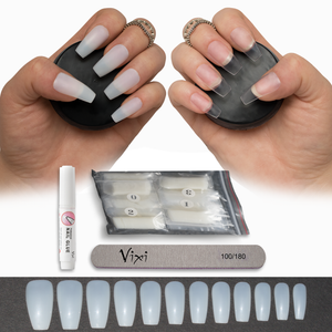 Détails Sur 50 600 Cercueil Ballerine Faux Ongles Colle Sur Complet Housse Professionnel