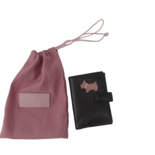 Radley Credit Card Holder Small Brown Leather Women's Design Dog Pouch Preloved