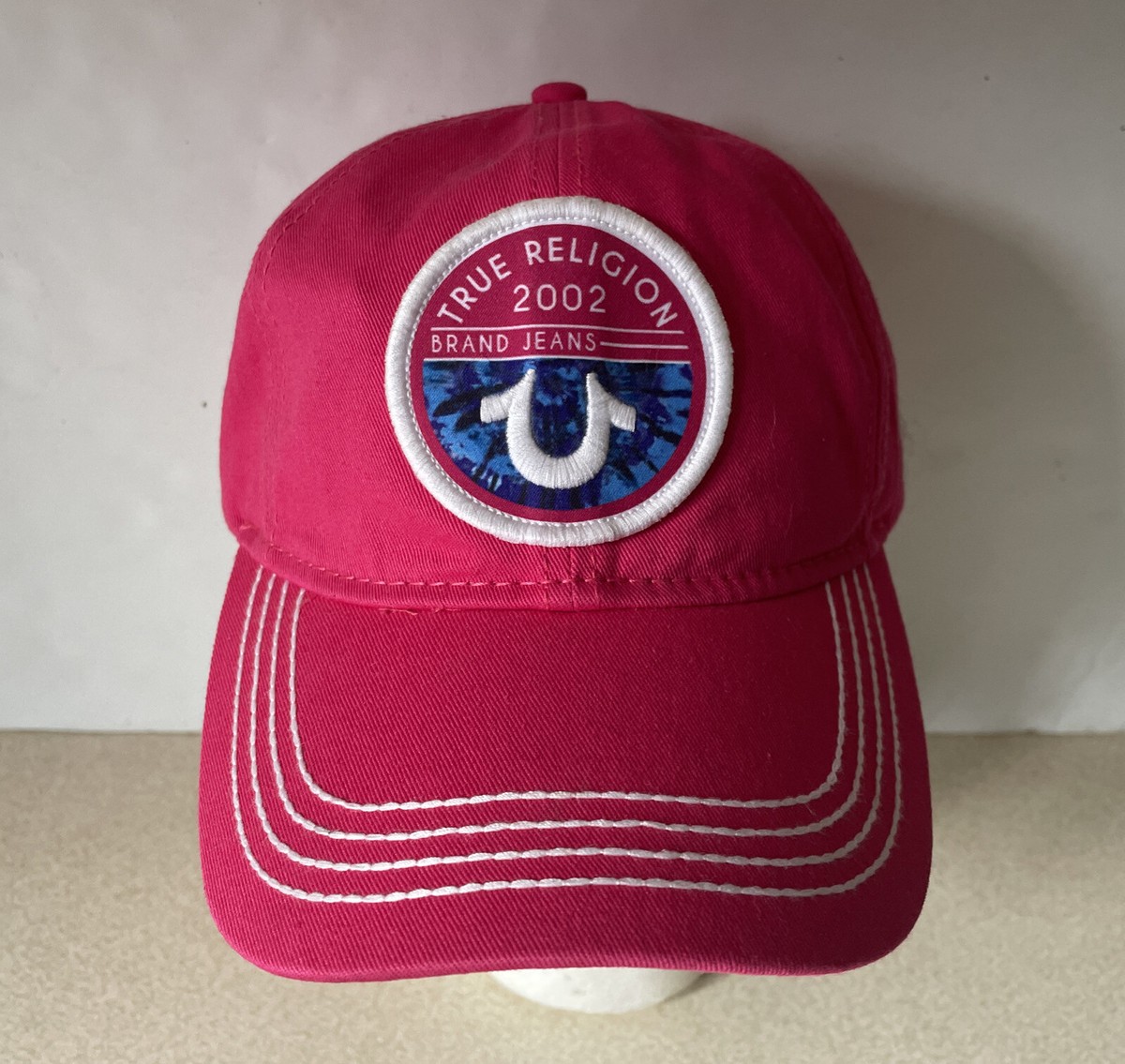 True Religion Blue Tie-Dye Trucker Hat with Pink Logo True Religion Wild Magenta Womens Tie Dye Patch Cap NWT New  main image 3