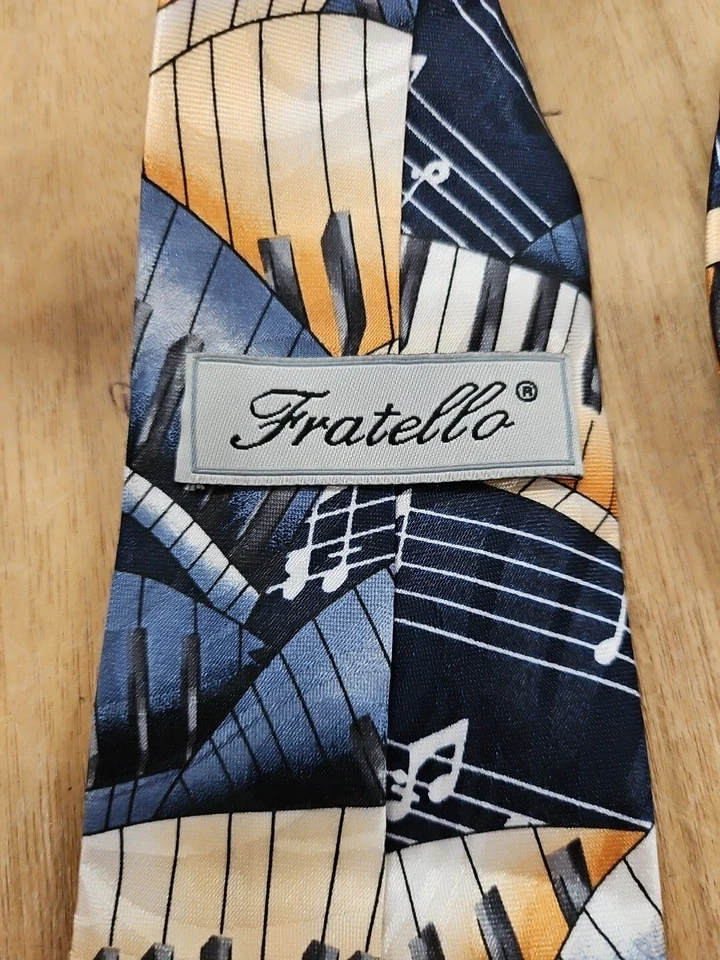 Fratello Piano Print Tie - Image 2 of 3