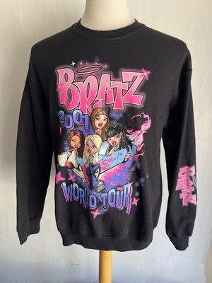 BRATZ Official Unisex ''2001 World Tour'' Y2K Retro Crewneck Sweatshirt Sz Medium