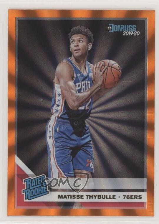 2019 Panini Donruss Rated Holo Orange Laser Matisse Thybulle #219 Rookie RC 2l4