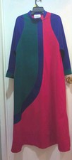 Vanity Fair Womens House Dress Purple Pink Size Med. Fleece Vintage 70's USA