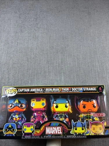 Funko POP! Blacklight Captain America/Iron Man/Thor/Doctor Strange Vinyl Figures