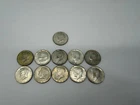 11 Kennedy Half Dollars Lot 1958-1969 Silver Coins 1x90% + 10x40% Mixed Dates