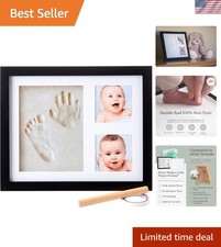 Elegant Baby Footprint  Handprint Kit - Celebrate Newborn Memories in Black