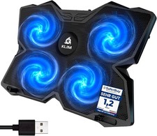 ENHANCE Cryogen Gaming Laptop Cooling Pad - 5 Quiet Cooler Fans and 2 USB Ports