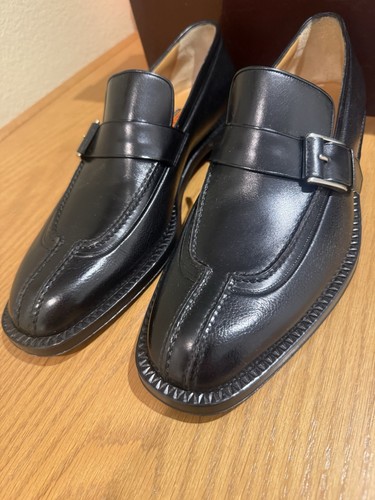 $625 Nib a.testoni Hand Made In Italy Black Monk Strap Us Size 10.5 M