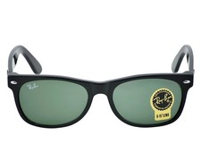 Ray-Ban Sunglasses RB2132 New Wayfarer Black Frame Green Lenses 52mm