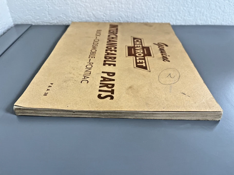 Chevrolet 1938 piezas intercambiables/libro de catálogo original Buick Oldsm Pontiac Foto 3 de 4