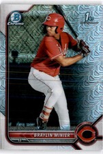 2022 Bowman #BCP-93 Braylin Minier Chrome Prospects Mojo Refractors