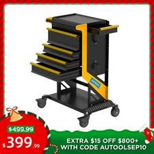 AUTOOL 5 Drawers Rolling Tool Cart Tool Storage Cabinet Car Repair Shop Workshop