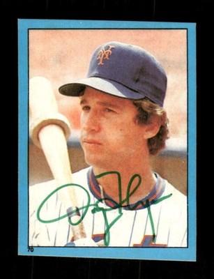 1982 Topps Sticker  #70 Doug Flynn signed autograph green sharpie, tough EAA1 bx