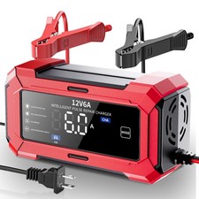 Car Battery Charger 12v 6-amp Car Charger For Truck Motorcycle Lawn Mower Boat