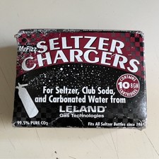 MrFizz Seltzer Chargers 10 Pack CO2 Cartridges Fits All Bottles No Additives
