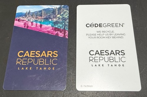 Caesars Republic Casino Lake Tahoe Hotel Room Key Card First Issued May 2026