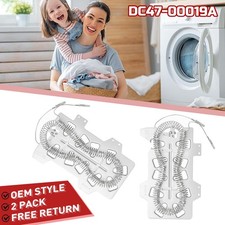 2PC DC47-00019A Dryer Heater Heating Element replace for Maytag Samsung 35001247