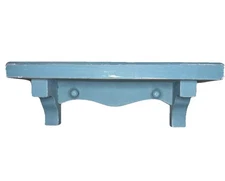 Shabby Chic Cottage Granny Teal Mini Shelf or Mantel Small Wall Decor Distressed