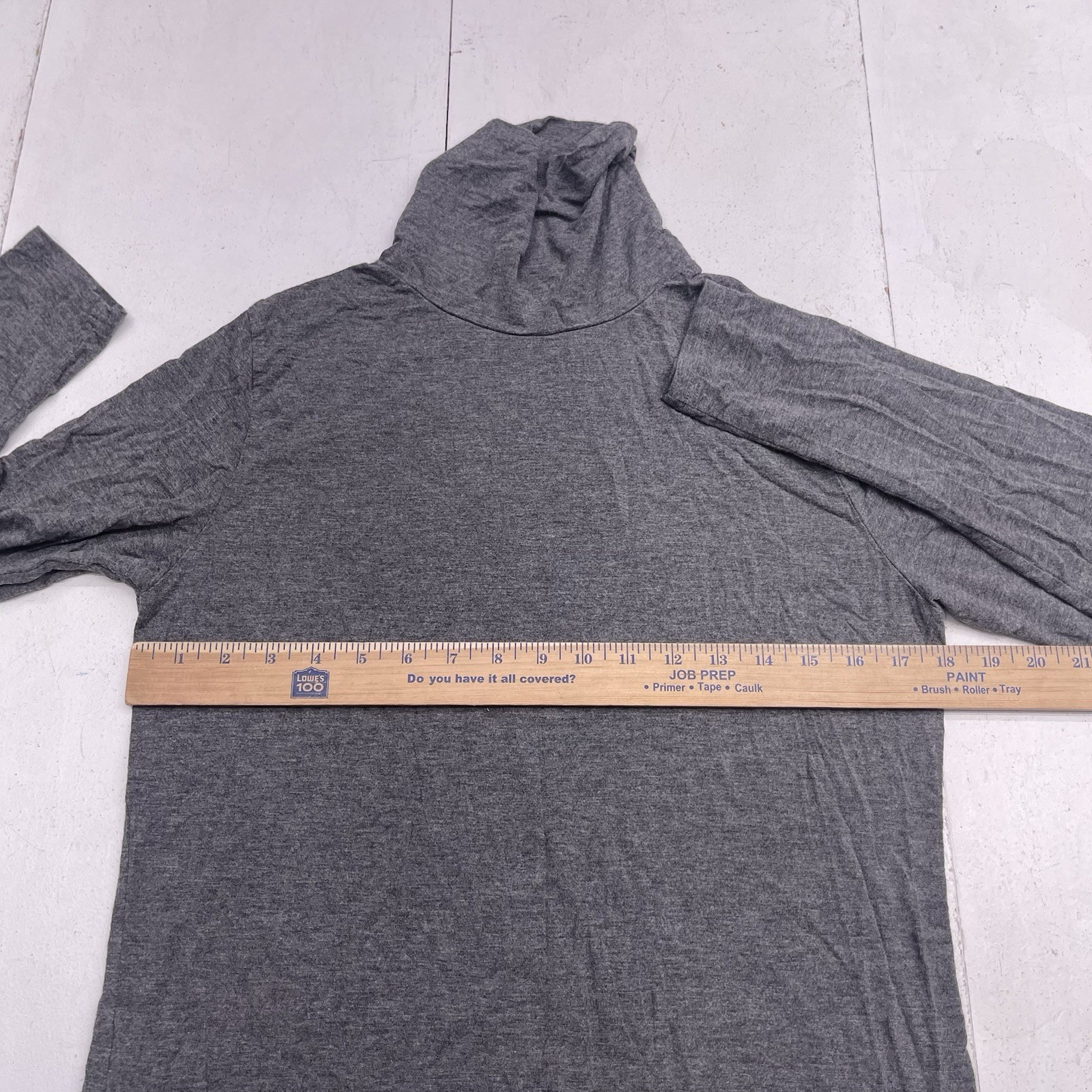 Dark Grey Basic Long Sleeve Stretch Turtle Neck T… - image 4